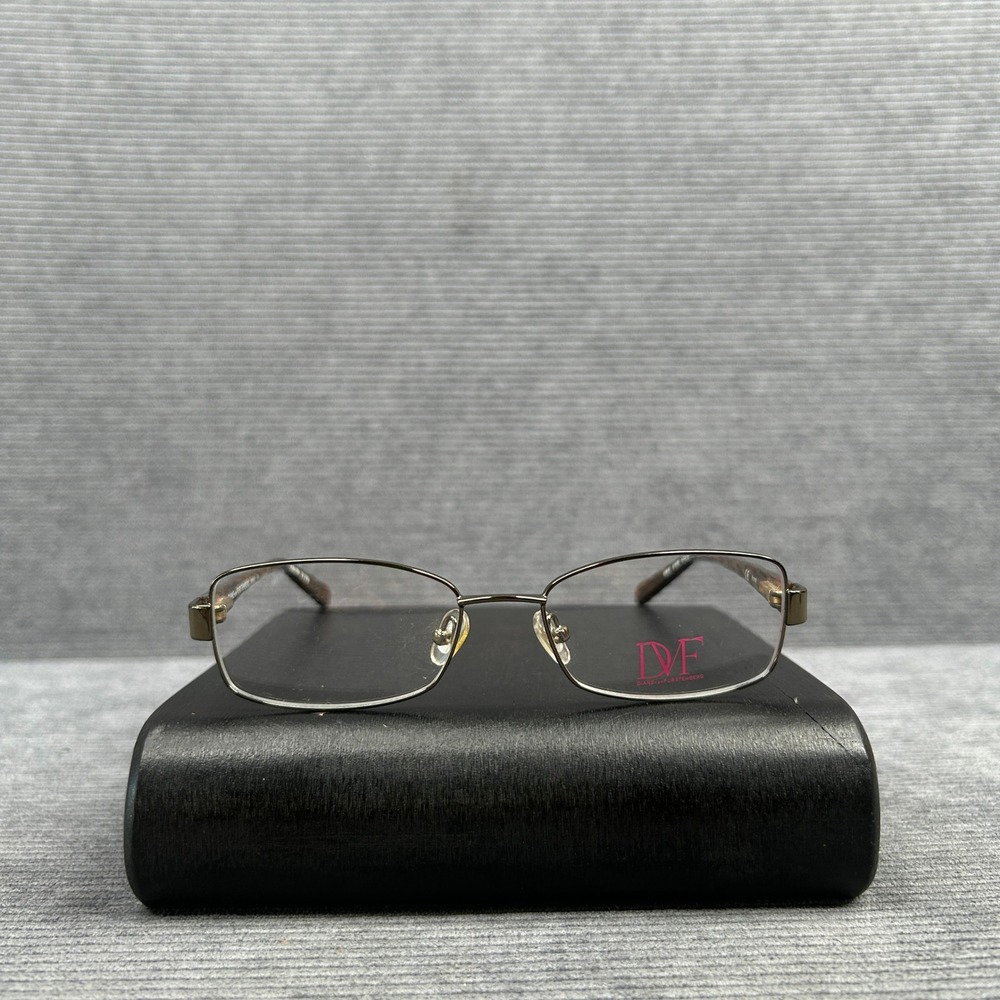 Diane von Furstenberg DVF8031 318 Y2k Eyeglasses Bronze Tortoise Rectangle